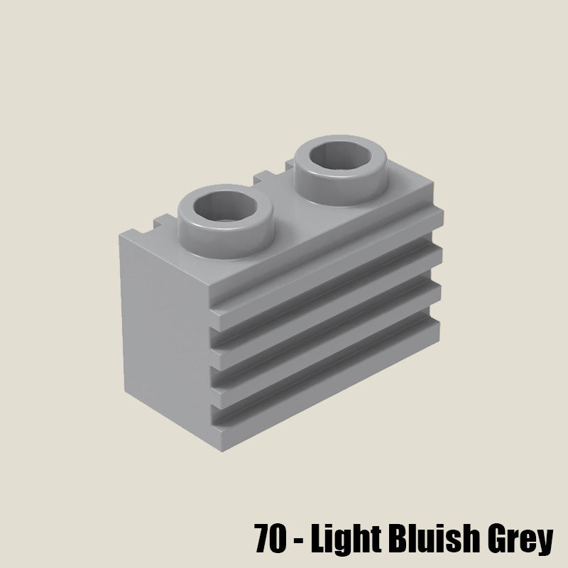 Brick Modified 1 x 2 with Grille / Flute - 100 Gram Pack #2877
