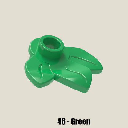Plant Plate Round 1 x 1 with 3 Layered Leaves - 50 Gram Pack #32607